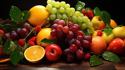 fresh fruits in bright colors, reminiscent of the importance of using beneficial vitamins