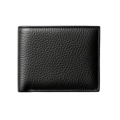 Black Leather Wallet Isolated on Transparent or White Background, PNG