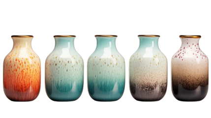 Ceramic Glazes Collection Isolated on Transparent or White Background, PNG