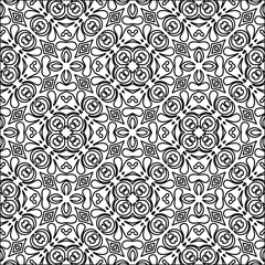  Figures from lines.Abstract background. Black  pattern for web page, textures, card, poster, fabric, textile. Repeat pattern. 