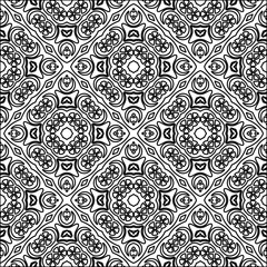  Figures from lines.Abstract background. Black  pattern for web page, textures, card, poster, fabric, textile. Repeat pattern. 