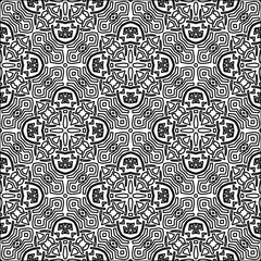  Figures from lines.Abstract background. Black  pattern for web page, textures, card, poster, fabric, textile. Repeat pattern. 