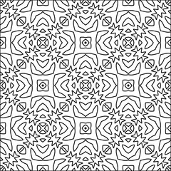  Figures from lines.Abstract background. Black  pattern for web page, textures, card, poster, fabric, textile. Repeat pattern. 