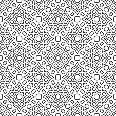  Figures from lines.Abstract background. Black  pattern for web page, textures, card, poster, fabric, textile. Repeat pattern. 