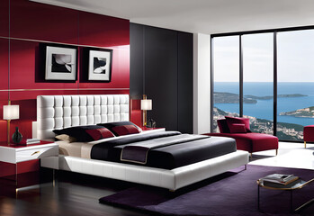 cozy bedroom, furniture, beauty,Generative AI