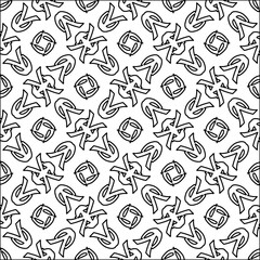 
 Figures from lines.Abstract background. Black  pattern for web page, textures, card, poster, fabric, textile. Repeat pattern. 