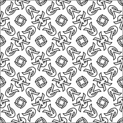 
 Figures from lines.Abstract background. Black  pattern for web page, textures, card, poster, fabric, textile. Repeat pattern. 