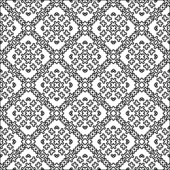 
 Figures from lines.Abstract background. Black  pattern for web page, textures, card, poster, fabric, textile. Repeat pattern. 