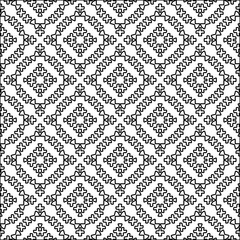 
 Figures from lines.Abstract background. Black  pattern for web page, textures, card, poster, fabric, textile. Repeat pattern. 