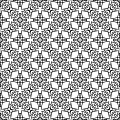 
 Figures from lines.Abstract background. Black  pattern for web page, textures, card, poster, fabric, textile. Repeat pattern. 