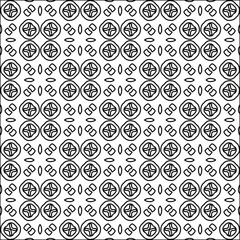 
 Figures from lines.Abstract background. Black  pattern for web page, textures, card, poster, fabric, textile. Repeat pattern. 