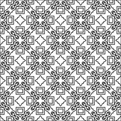 
 Figures from lines.Abstract background. Black  pattern for web page, textures, card, poster, fabric, textile. Repeat pattern. 