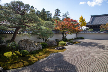 Japanese Hojo garden at Nanzen-ji Buddhist temple, Kyoto, Japan