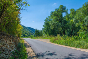 A country road near Orasac, Bihac, in the Una National Park. Una-Sana Canton, Federation of Bosnia...