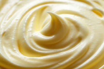 Whipped butter cream close up.