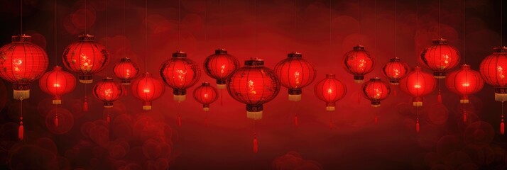 Chinese lanterns. Japanese asian new year red lamps festival Chinese New Year Lanterns