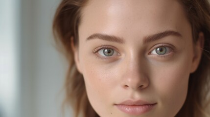Obraz premium A youthful radiance emanates from her sun-kissed glow.