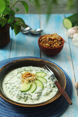 A traditional dish of Bulgarian cuisine - Snezhanka salad	
