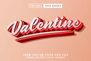 Fotobehang Valentine Editable Text Effect © AFahrur