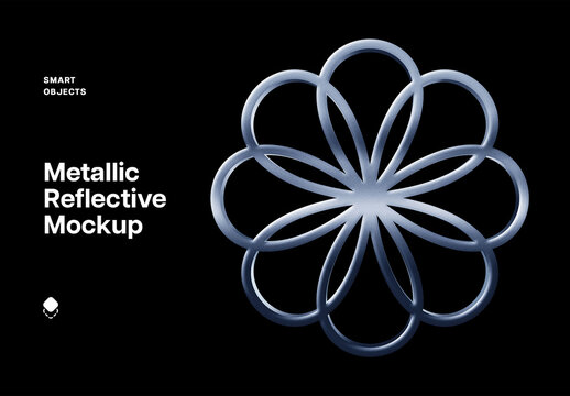 Metallic Reflective Logo Mockup