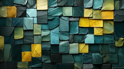 A background or texture composed of mosaic tiles - obrazy, fototapety, plakaty