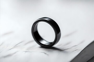 Obraz na płótnie Canvas black ring with black background