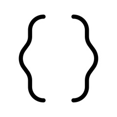 Brackets Icon Vector Symbol Design Illustration