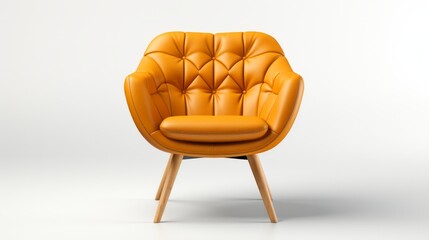 Contemporary chair presented against a white backdround