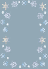 snowflake frame with gradient effects