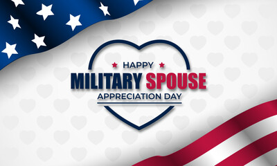 Military Spouse Appreciation Day Background Vector Illustration 