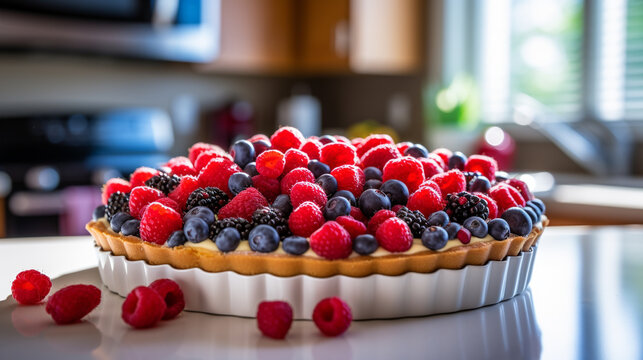 cake with strawberries HD 8K wallpaper Stock Photographic Image 