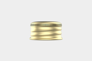 metal screw cap for glass or plastic bottle jar lids realistic 3d illustration. 3d illustration