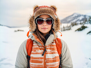 Fototapeta na wymiar Arctic Explorer Woman
