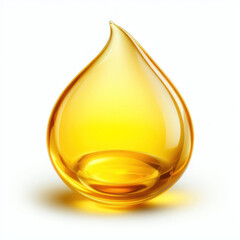 oil drop or honey drop isolated on a white background