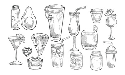 smoothie handdrawn collection