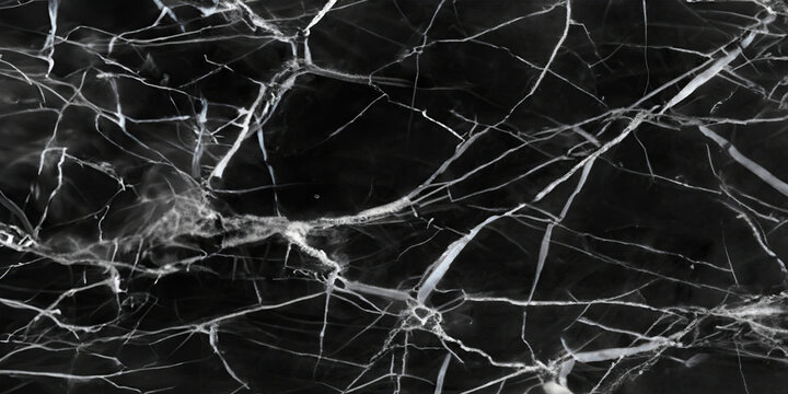 Natural black and white marble stone texture for background or tile for floor and decorative wallpaper design.