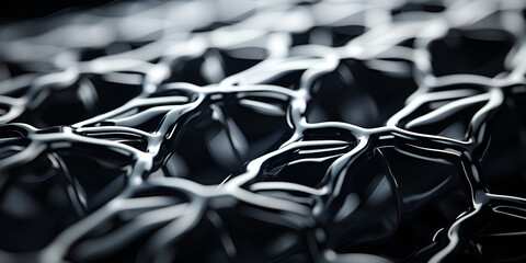 science transparency glass plexus structure 3d background illustration A model of carbon nanotube.AI Generative
