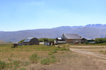 farm yard in Kyrgyzstan, Central Asia