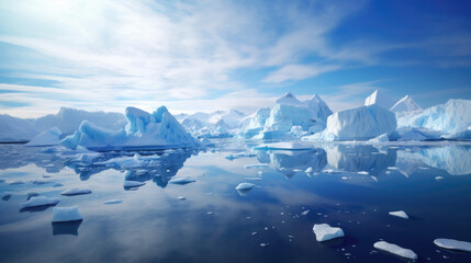 Fototapeta na wymiar Melting glaciers. Climate crisis. Environmental problems. Сlimate change.
