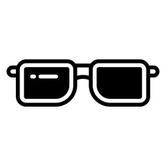 Glasses glyph and line vector illustration