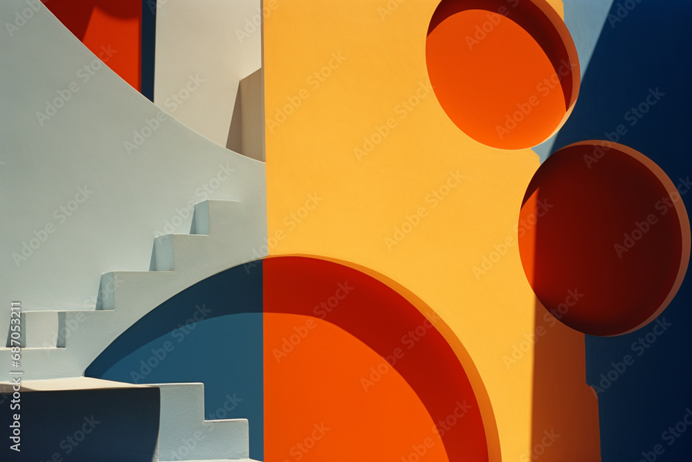 Fototapete Expressive lines and shapes create a dynamic and visually appealing abstraction.