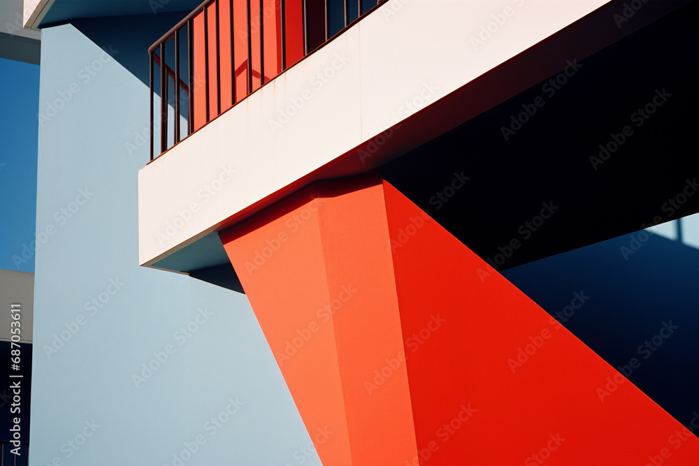 Leinwandbilder geometric shapes and lines merging in a symphony of form and color.