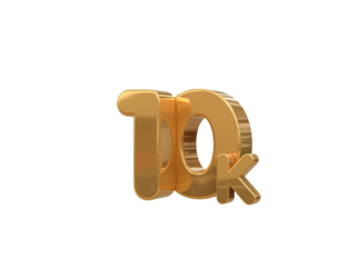 10k followers 3d number tag for follower sale promotion concept by 3d render