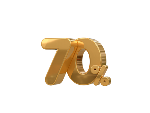 Special offer sale 70% discount sale tags 3d number concept discount promotion sale offer price sign