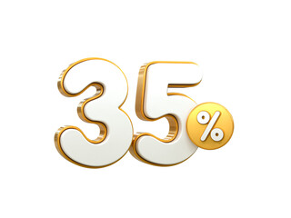 Special offer sale 35% discount sale tags 3d number concept discount promotion sale offer price sign