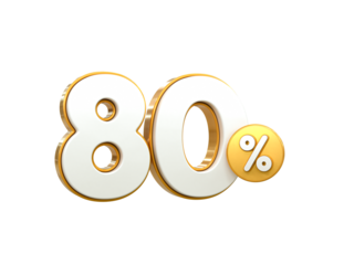 Special offer sale 80% discount sale tags 3d number concept discount promotion sale offer price sign