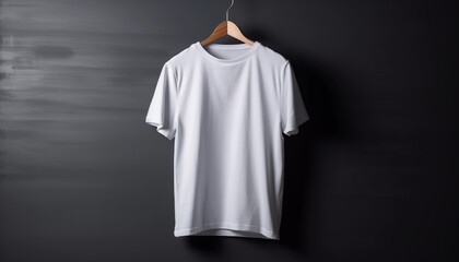 White hanging t-shirt mockup