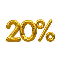 Special offer sale 20% discount sale tags 3d number concept discount promotion sale offer price sign
