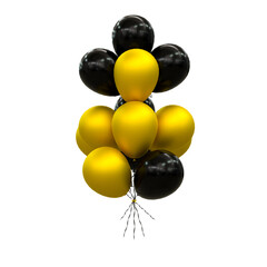 Helium balloons in soft pastel colours valentine's day wedding and birthday balloon 3d rendering