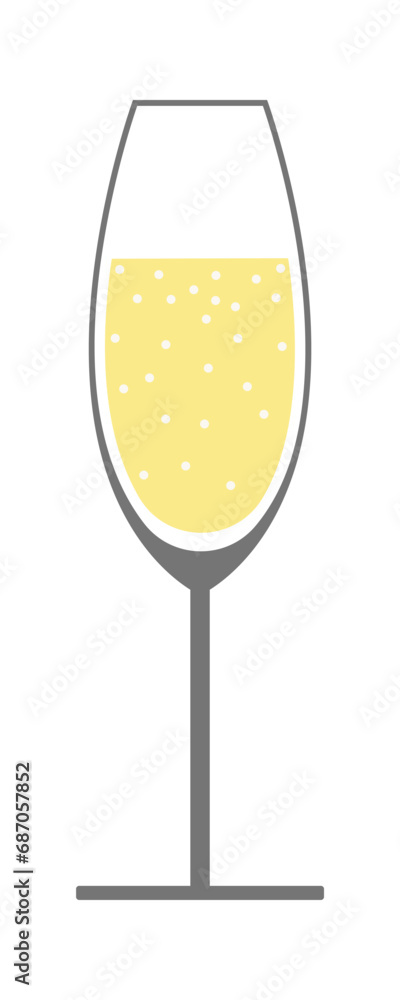 Sticker Champagne Glass Icon